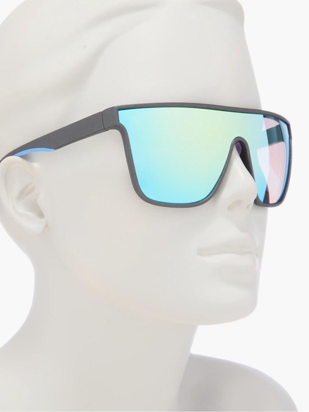 Vince Camuto ☀️ VM700-Black Frame Blue Mirrored Shield Sunglasses